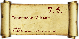 Toperczer Viktor névjegykártya